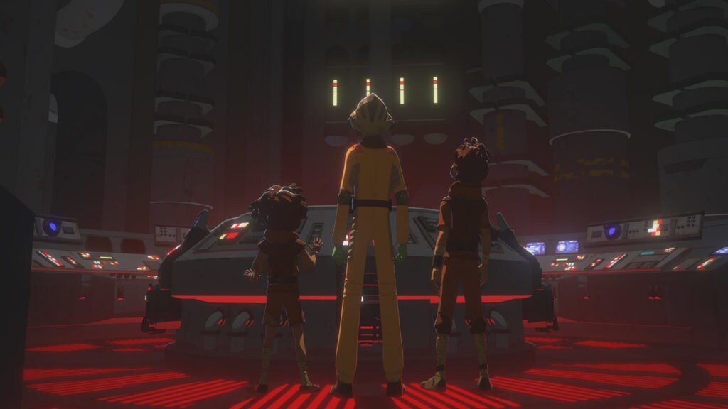 The hyperdrive room of the Colossus in Star Wars Resistance.