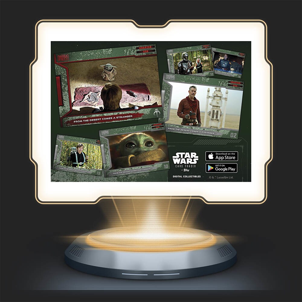 Topps Card Trader - The Book of Boba Fett Chapter 6 trading cards, featuring Grogu, Luke Skywalker, Cobb Vanth, and more. 