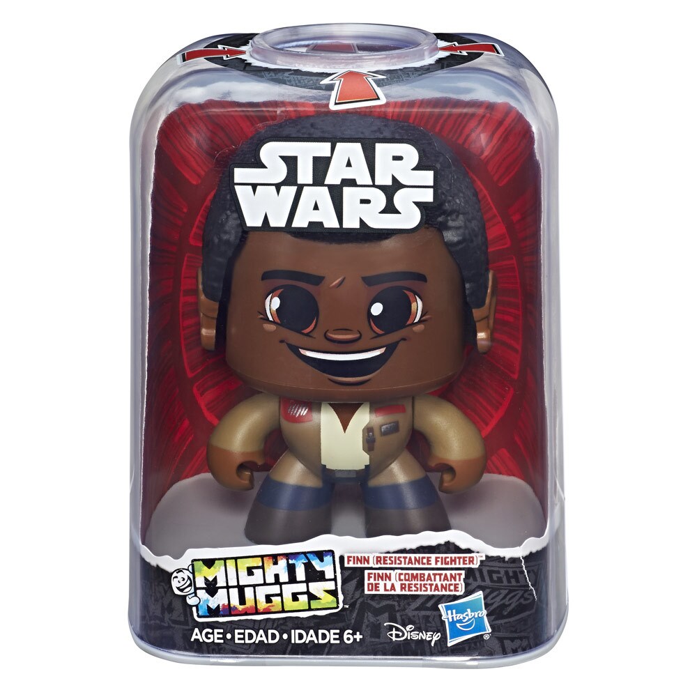 A Mighty Muggs action figure of a happy Finn in the original packaging.