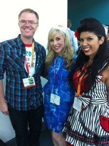 This is me with Ed Labay and Courtney Lear from Hot Topic!
