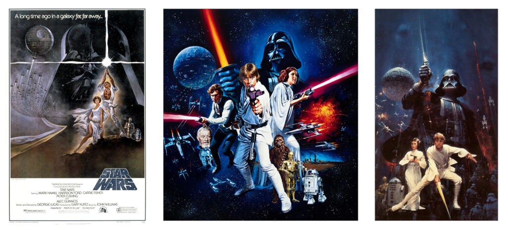 Original Star Wars poster and concept art.
