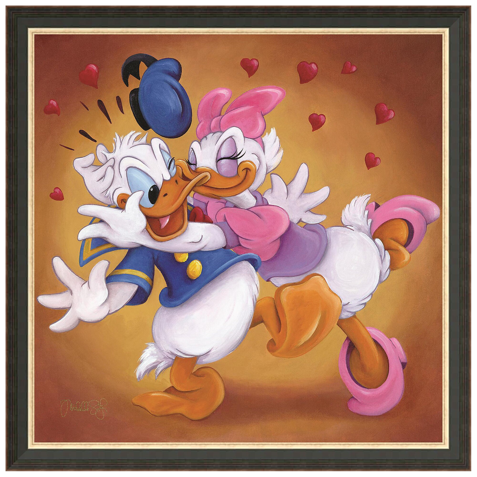 ''Donald and Daisy Kissing'' Giclée by Michelle St.Laurent