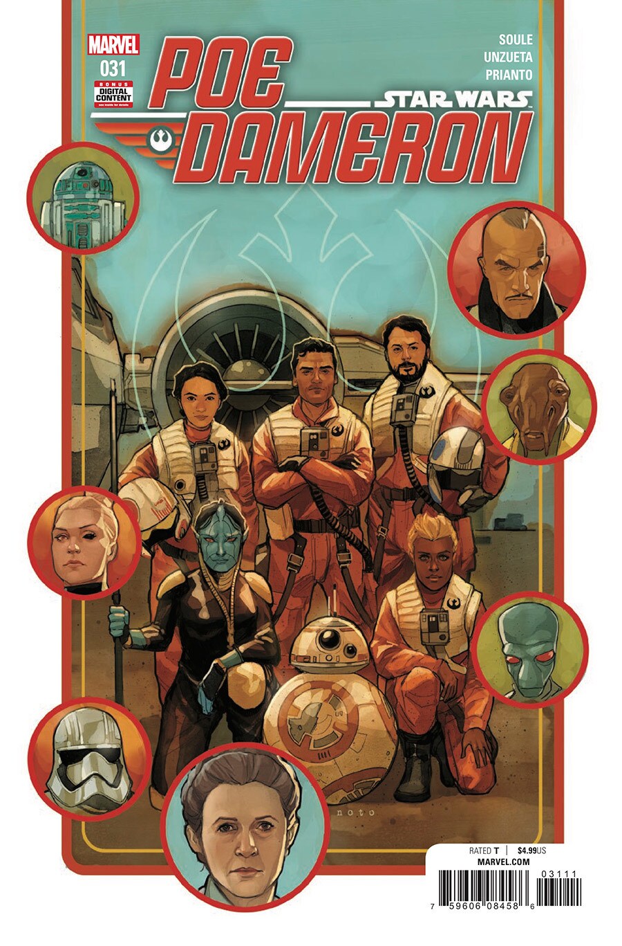 The cover of Poe Dameron #31.