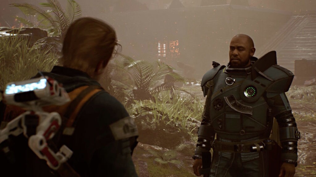 Cal and Saw Gerrera in Star Wars Jedi: Fallen Order.