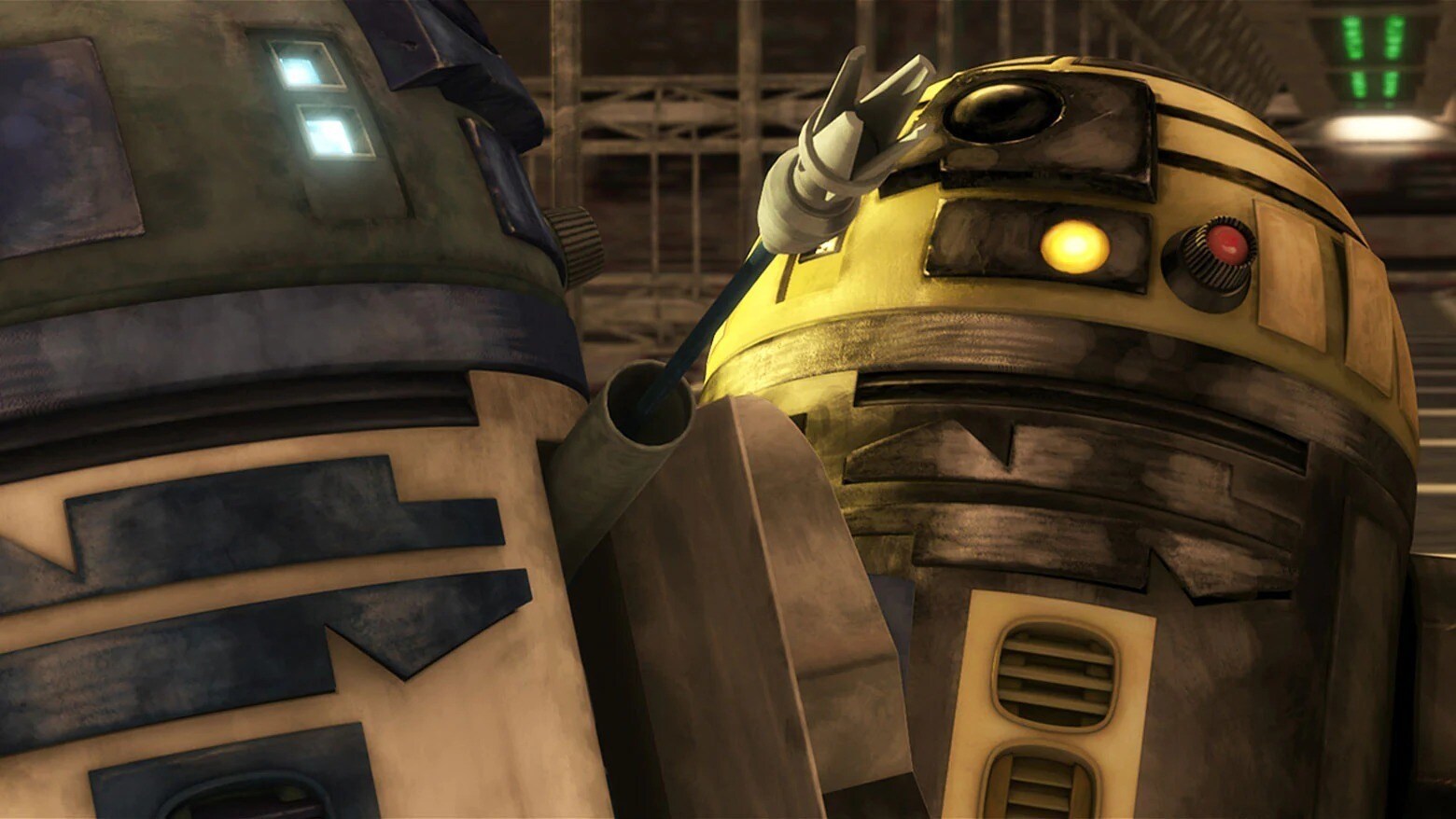 R2-D2 and R3-S6 in The Clone Wars