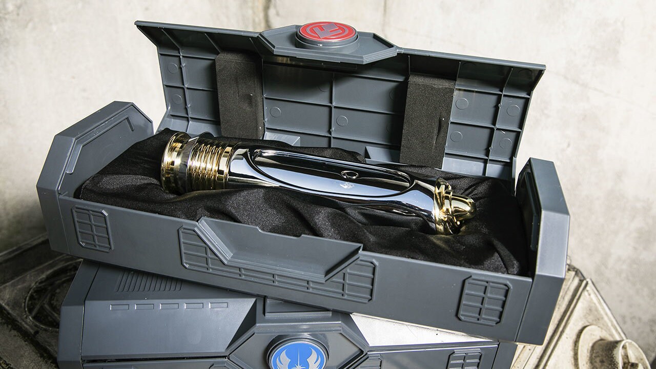 A lightsaber in a box from DisneyParks