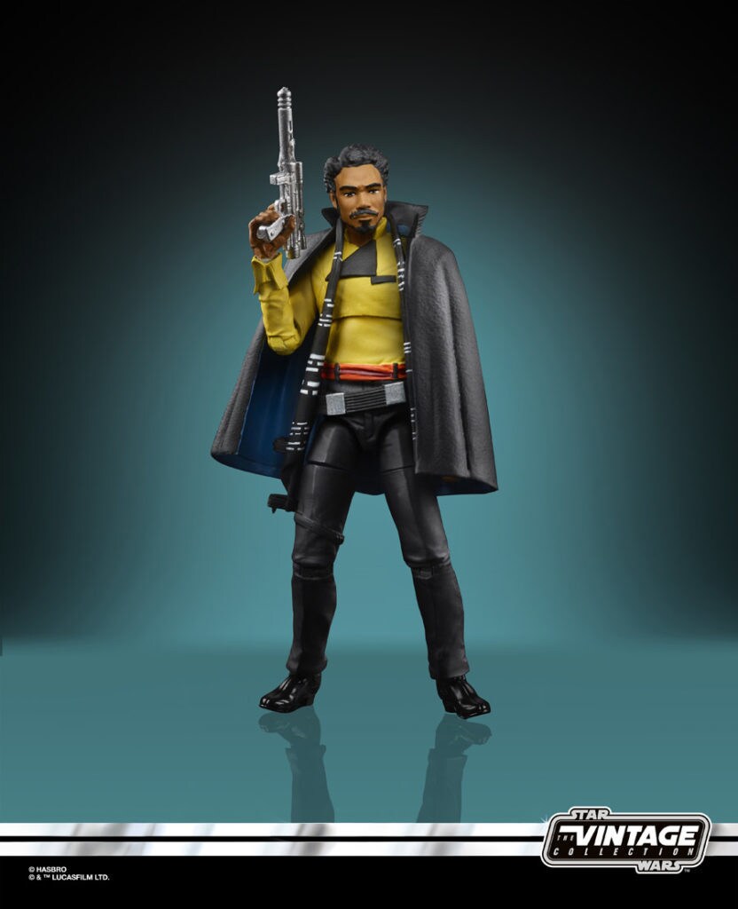 A Lando Calrissian action figure by Hasbro.