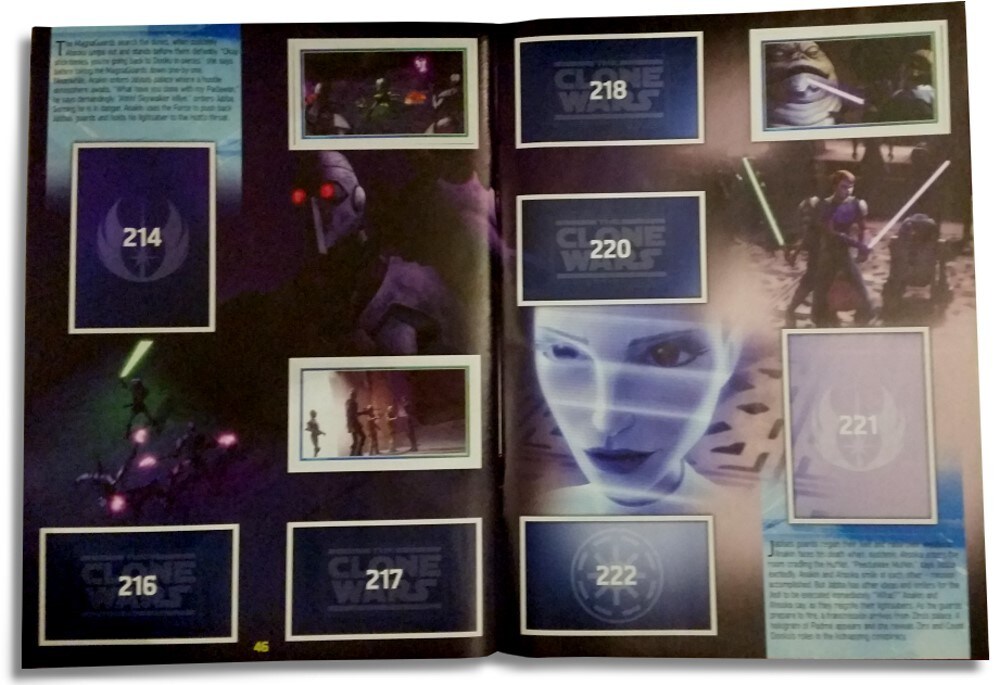 Star Wars: The Clone Wars sticker album - character spotlights 
