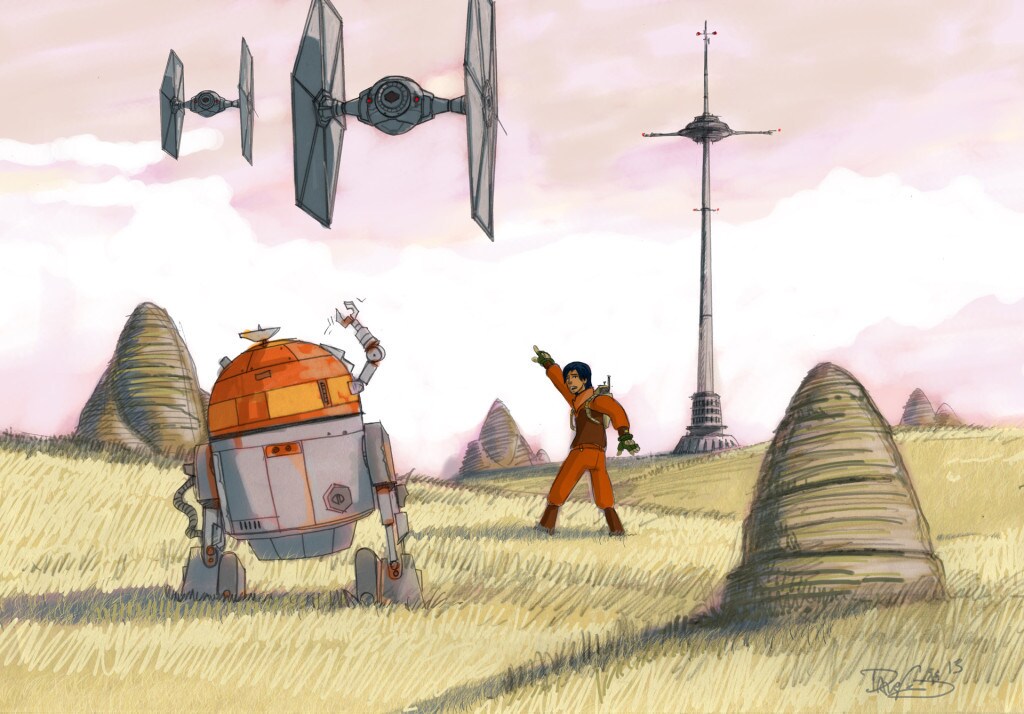 "Tower Story," Dave Filoni's early concept drawing for Star Wars Rebels