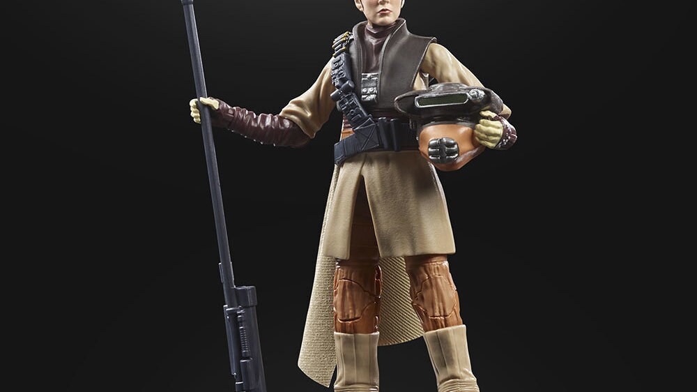 Hasbro's The Black Series Princess Leia as Boushh out of package