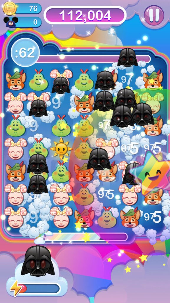 Darth Vader in Disney Emoji Blitz.