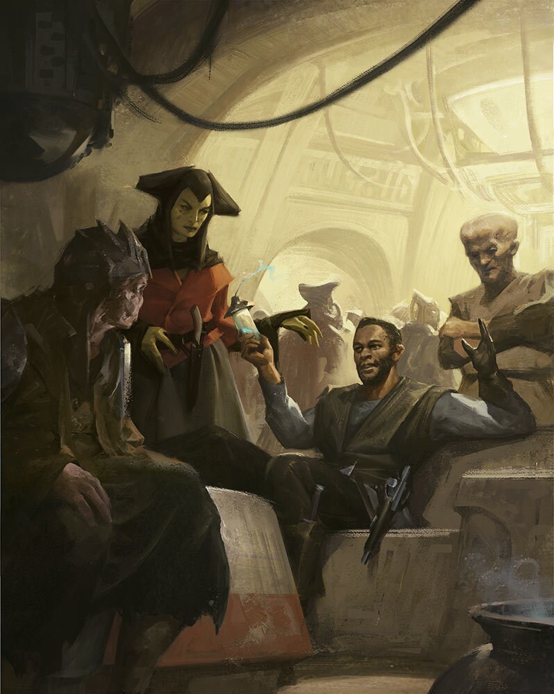 Image of cantina from Star Wars: Myths & Fables.