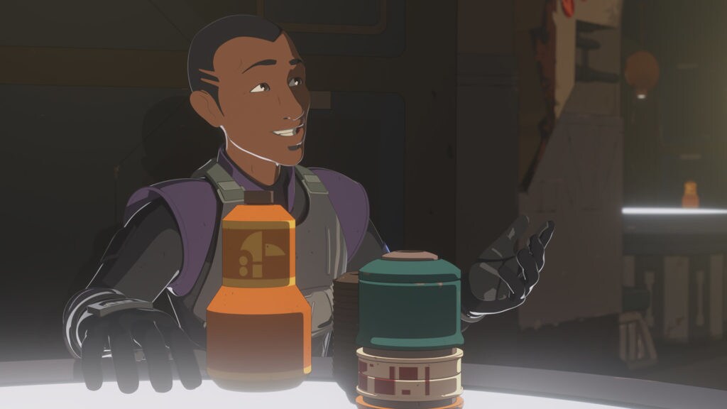 Marcus Speedstar in Aunt Z's in Star Wars Resistance.