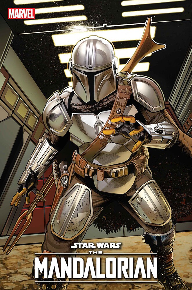 A variant cover of The Mandalorian issue 4.