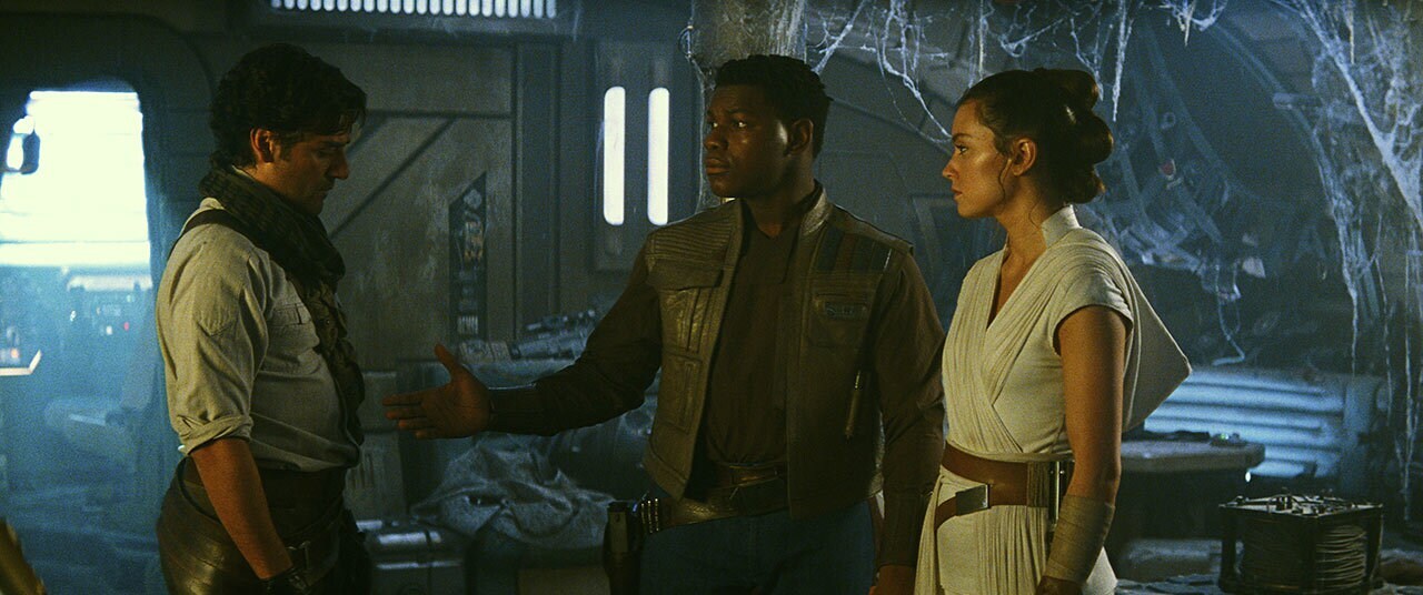 Finn, Rey, and Poe in Star Wars: The Rise of Skywalker