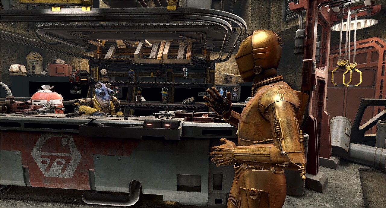 Star Wars: Tales from the Galaxy's Edge - C-3PO in cantina
