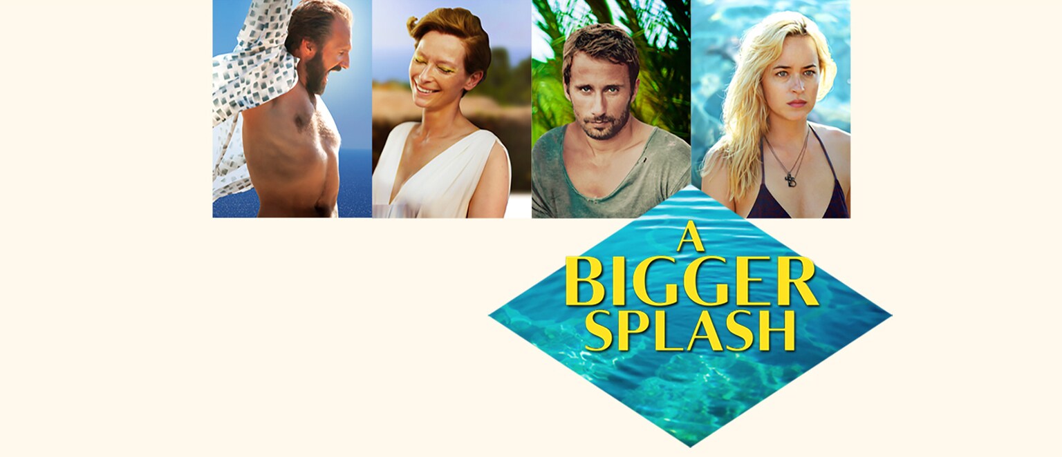 Four characters from the movie "A Bigger Splash"