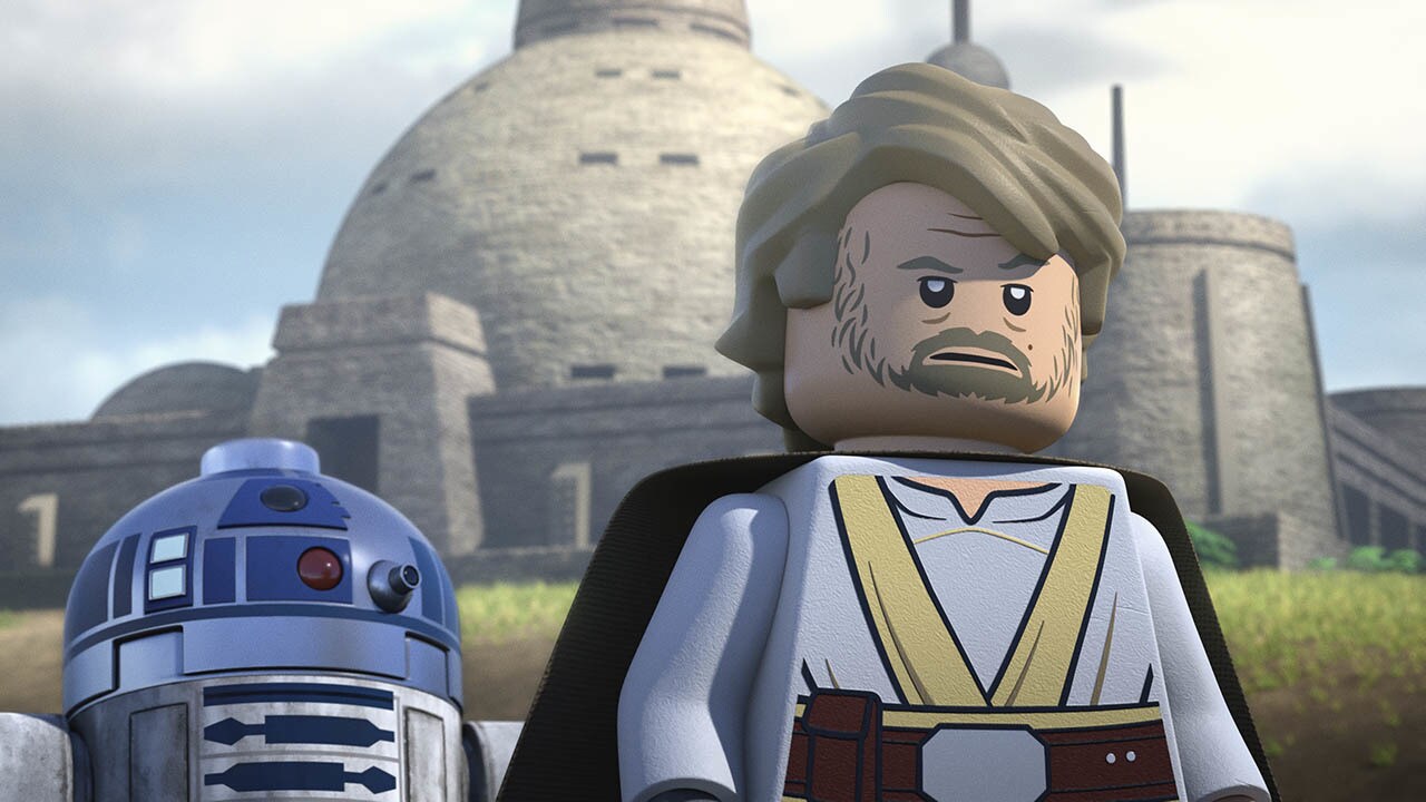 Luke and R2-D2 in LEGO Star Wars Terrifying Tales