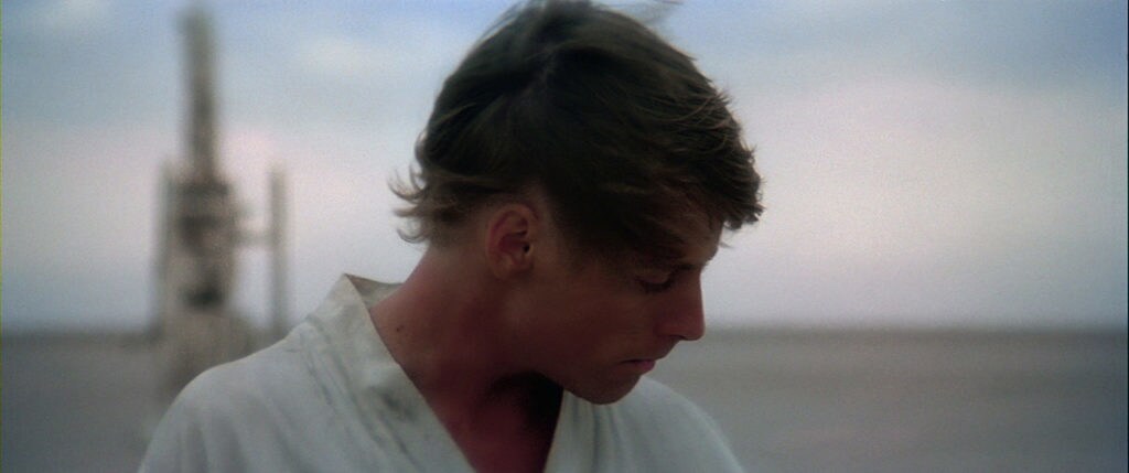 Luke Skywalker at his family home on Tatooine.