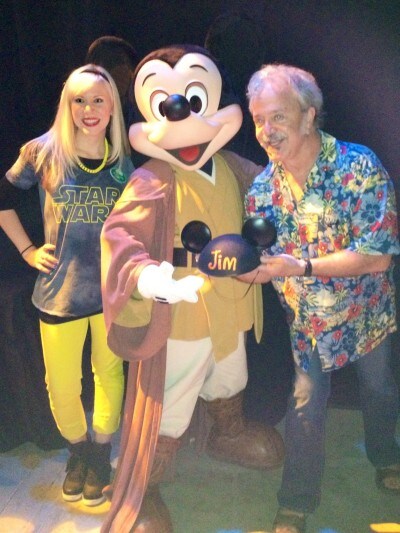 It's a tradition for all first time guests that they receive their very own Mickey ears from Jedi Mickey! I was thrilled to work with Jim Cummings the second weekend!