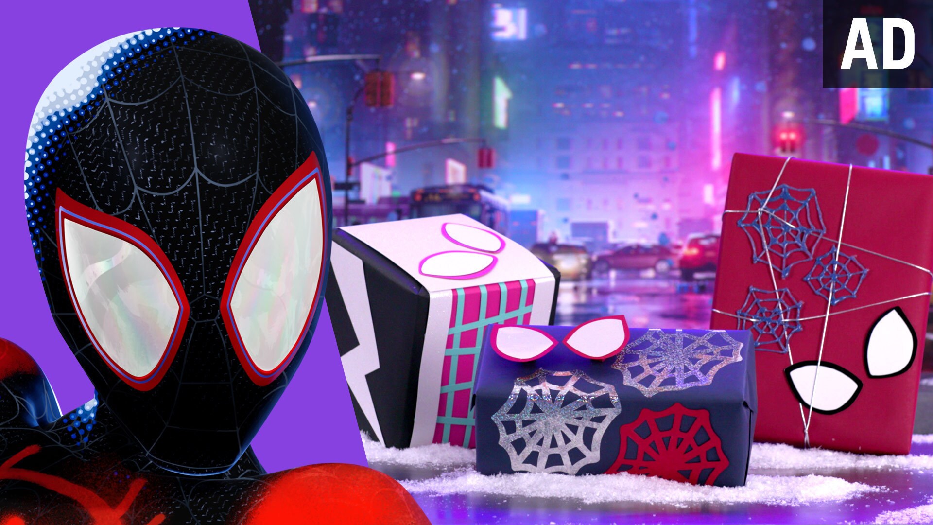 DIY Gift Wrapping Paper Inspired by Spider-Man: Into the Spider-Verse | Disney DIY by Disney Family