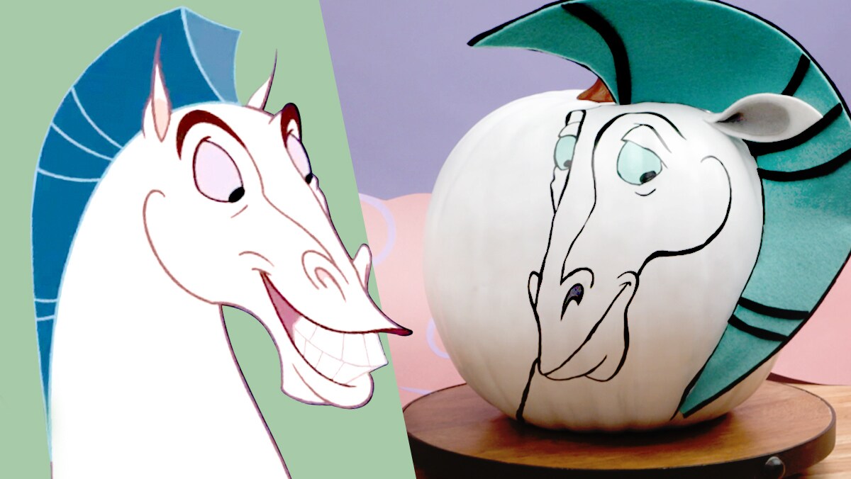 Halloween Pumpkin Painting: Pegasus from Hercules | Disney DIY by Disney Family