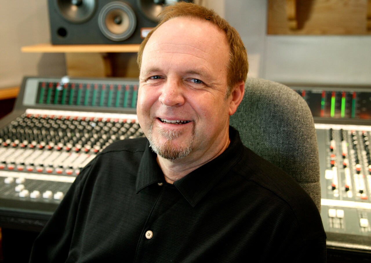 Composer Kevin Kiner in the recording studio.