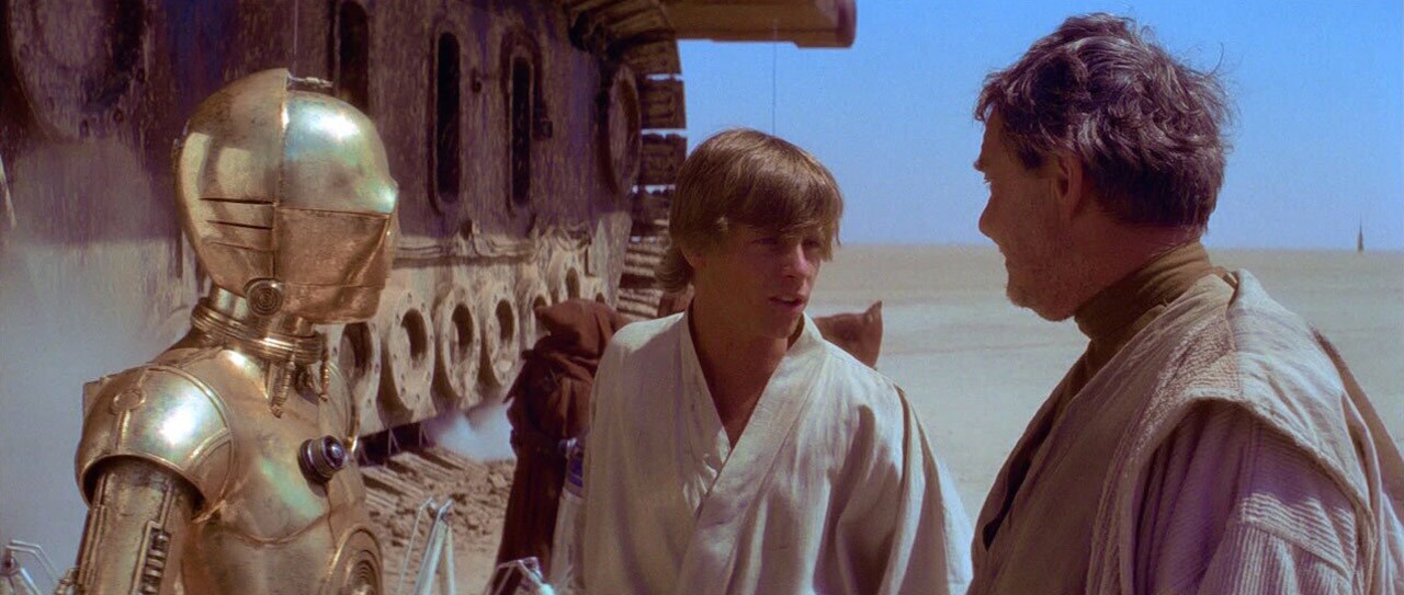 Owen Lars and Luke Skywalker