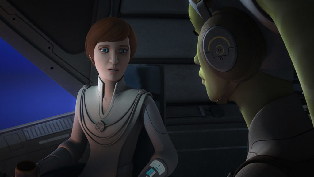 Mon Mothma has a drink with Hera in an episode of Rebels.