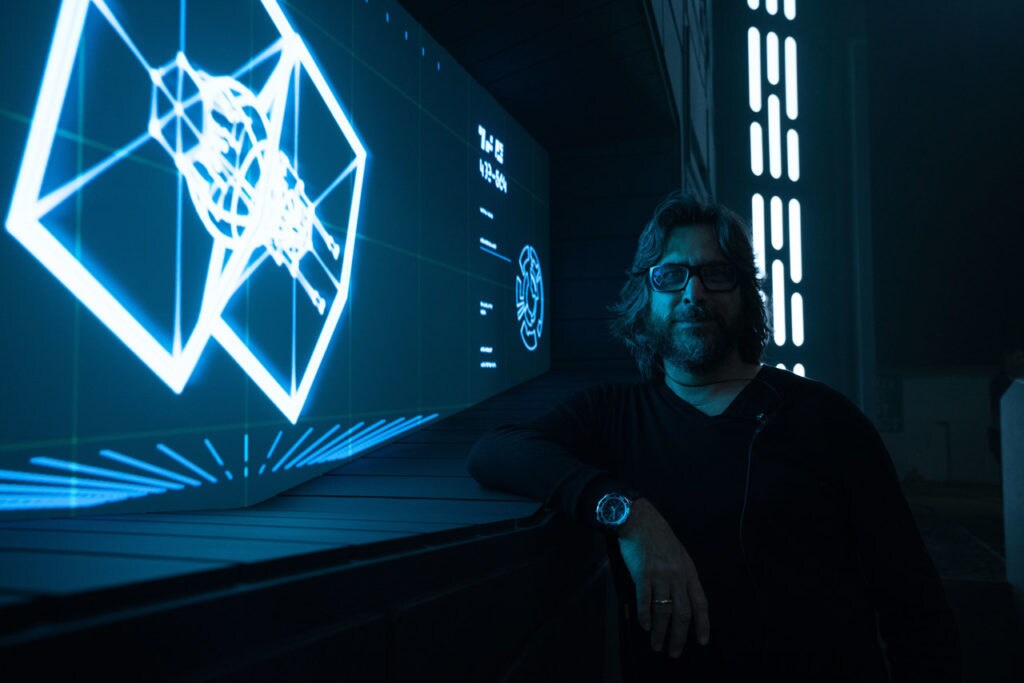 Andrew Booth, founder of BLIND LTD, on the set of Solo: A Star Wars Story.