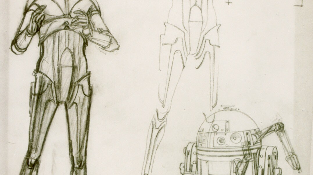 Star Wars and The Power of Costume - C-3PO and R2-D2 concept art