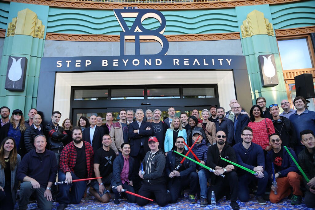 The team behind Star Wars: Secrets of the Empire at the grand opening in Downtown Disney.