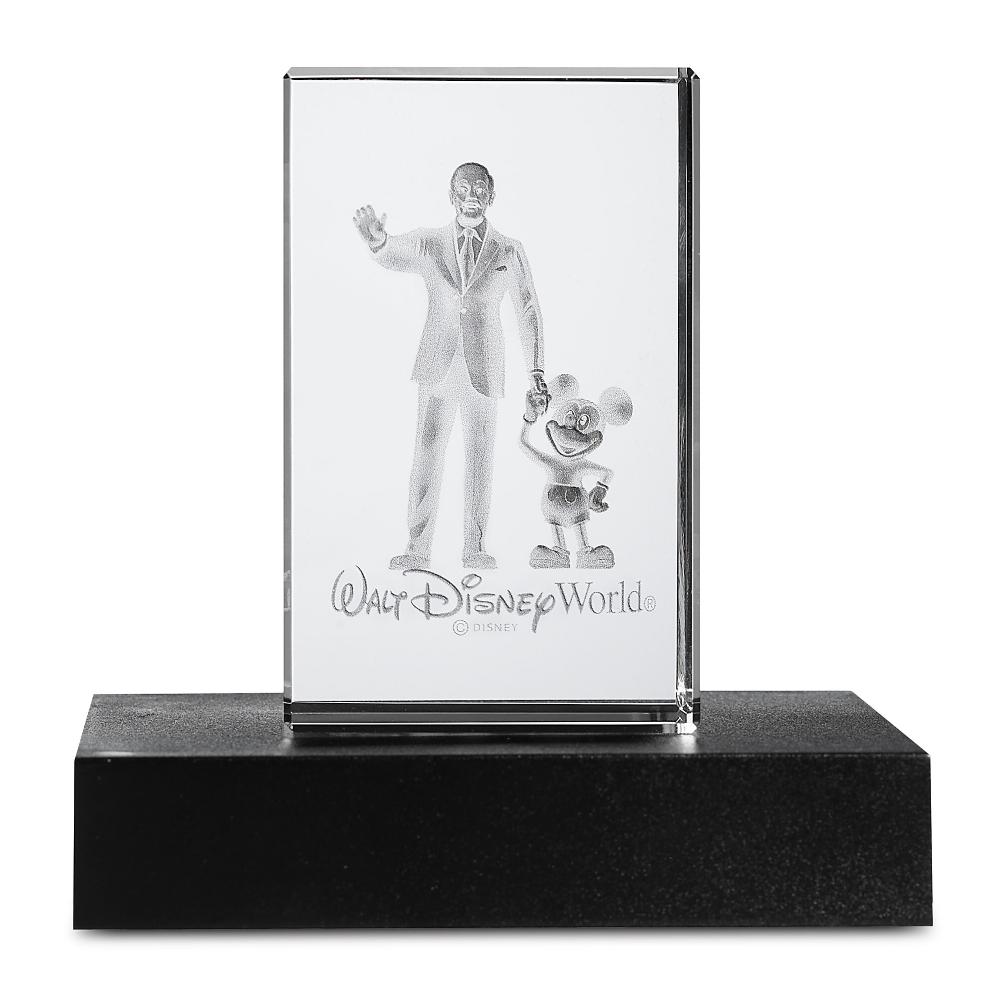 Mickey Mouse and Walt Disney Laser Cube by Arribas - Walt Disney World