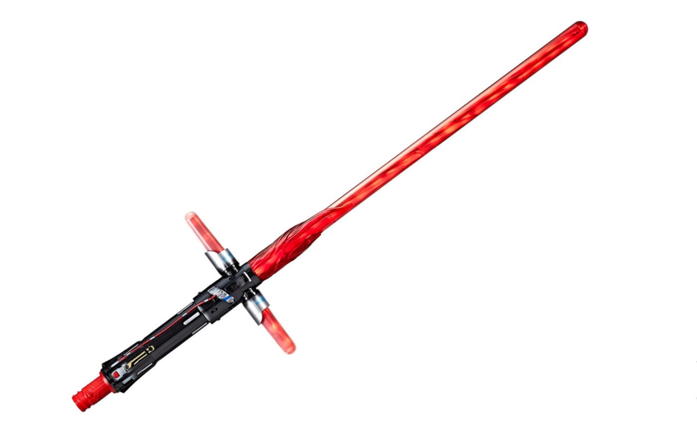 A Kylo Ren Deluxe Electronic Lightsaber by Hasbro.
