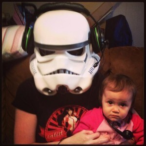 Stormtrooper and daughter -- Carrie Bland.