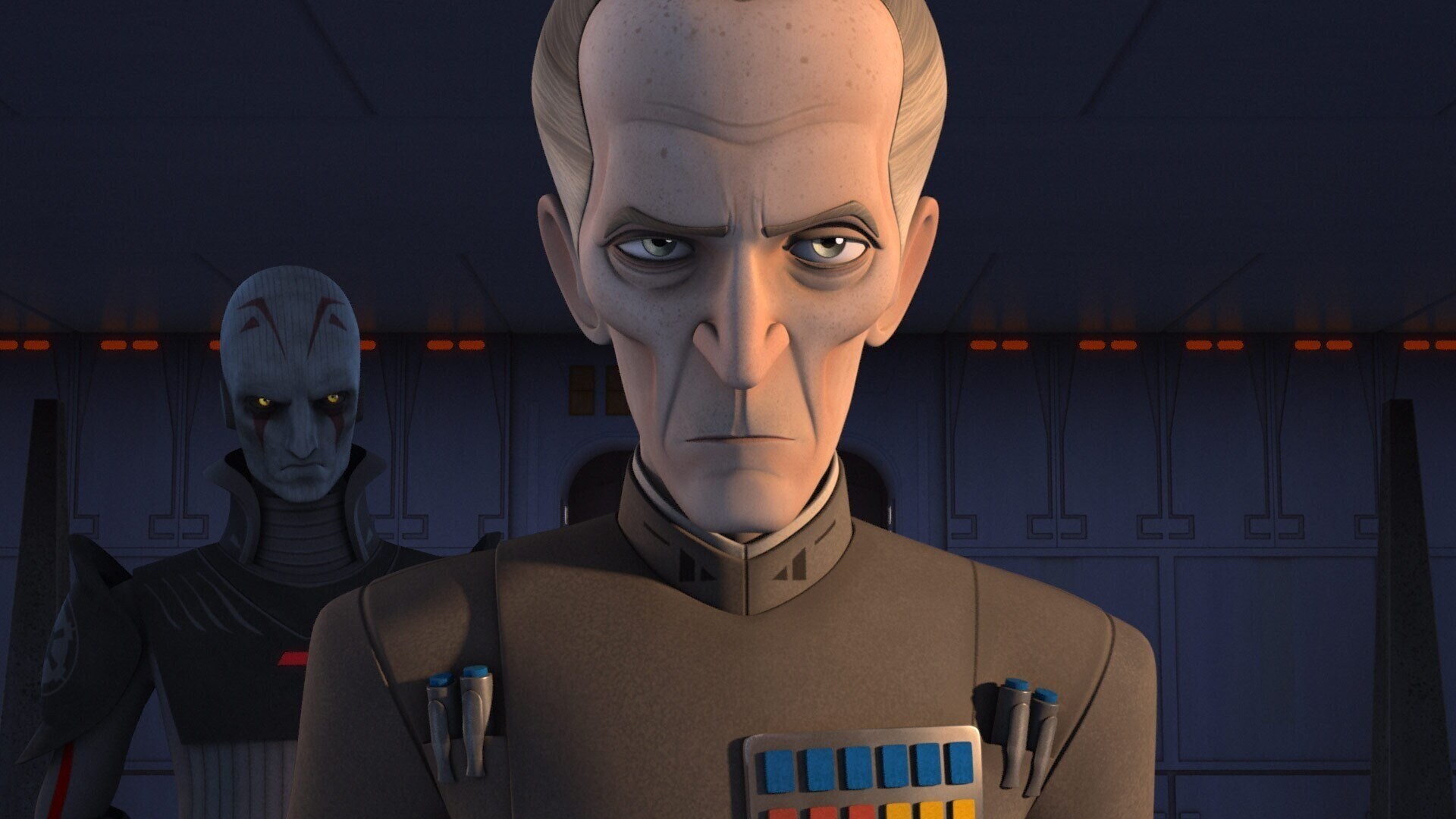 The Grand Inquisitor and Grand Moff Tarkin in Star Wars Rebels