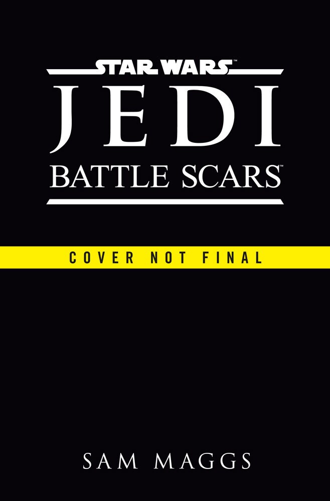 Temporary cover for Star Wars Jedi Battle Scars novel featuring the title logo on black