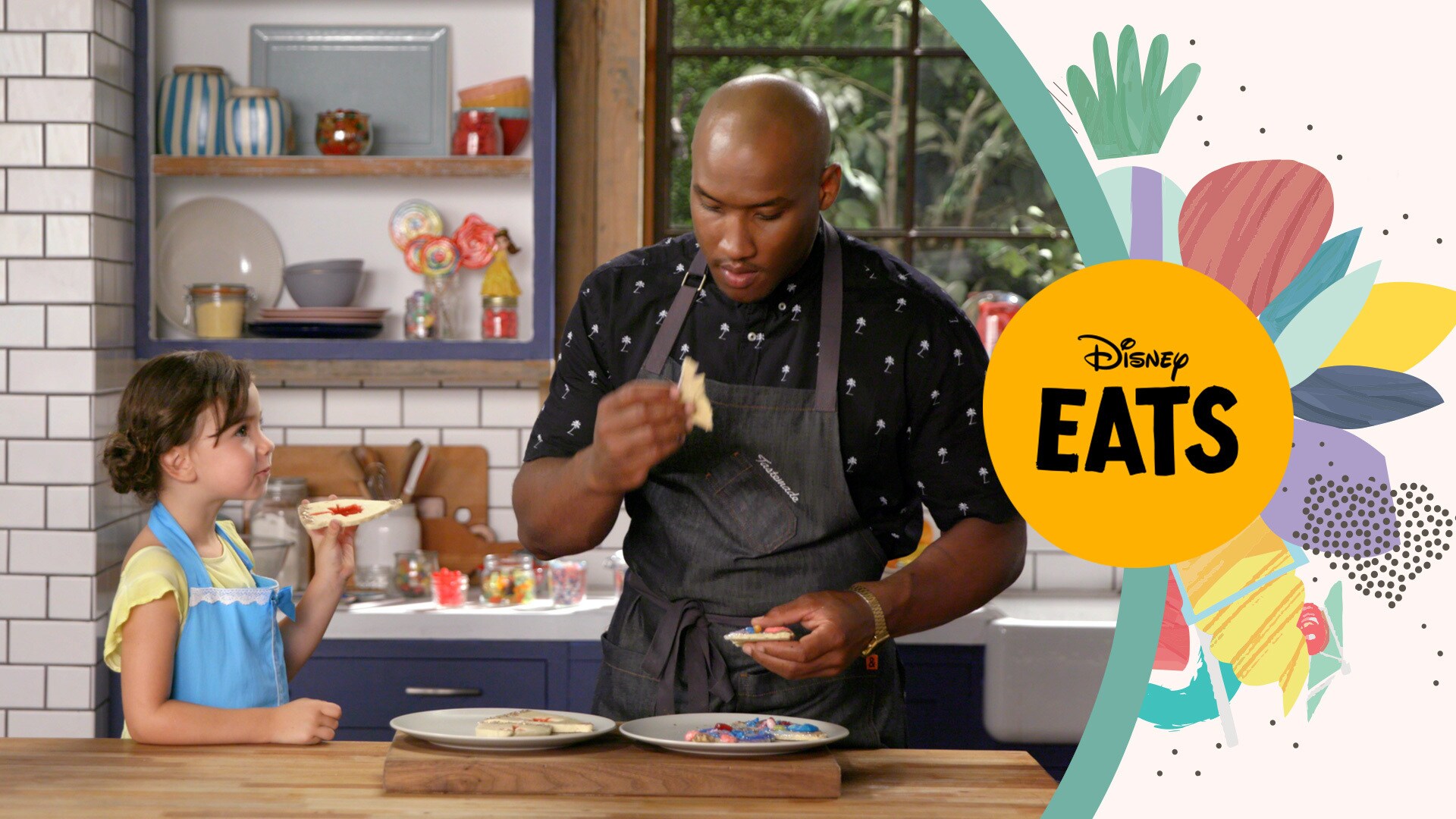 Chef Derrell Smith and Sophia Bake Stained Glass Sweets | Kitchen Little: Disney Eats Edition