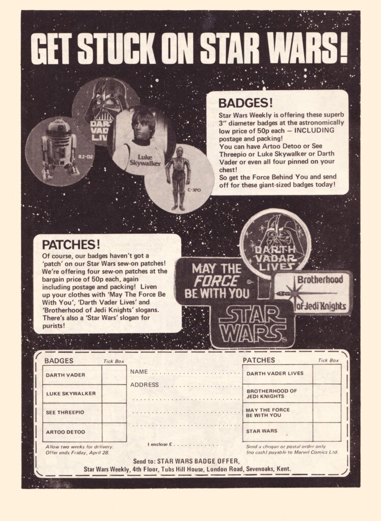 Star Wars Weekly #7 Badges and Patches