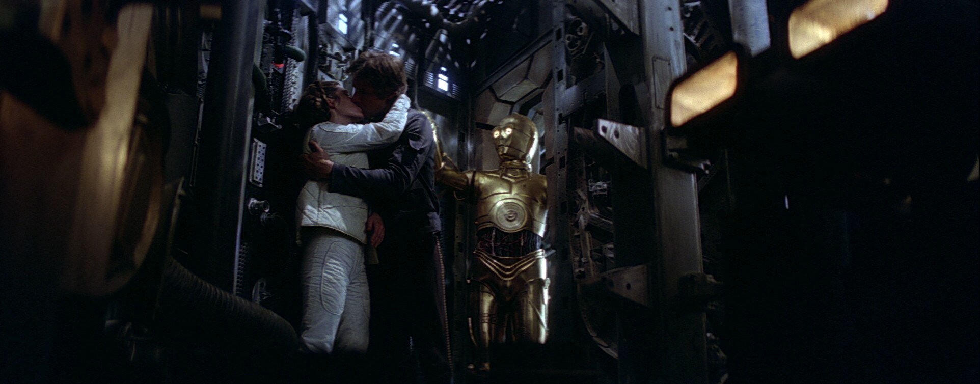C-3PO interrupts Han and Leia in The Empire Strikes Back