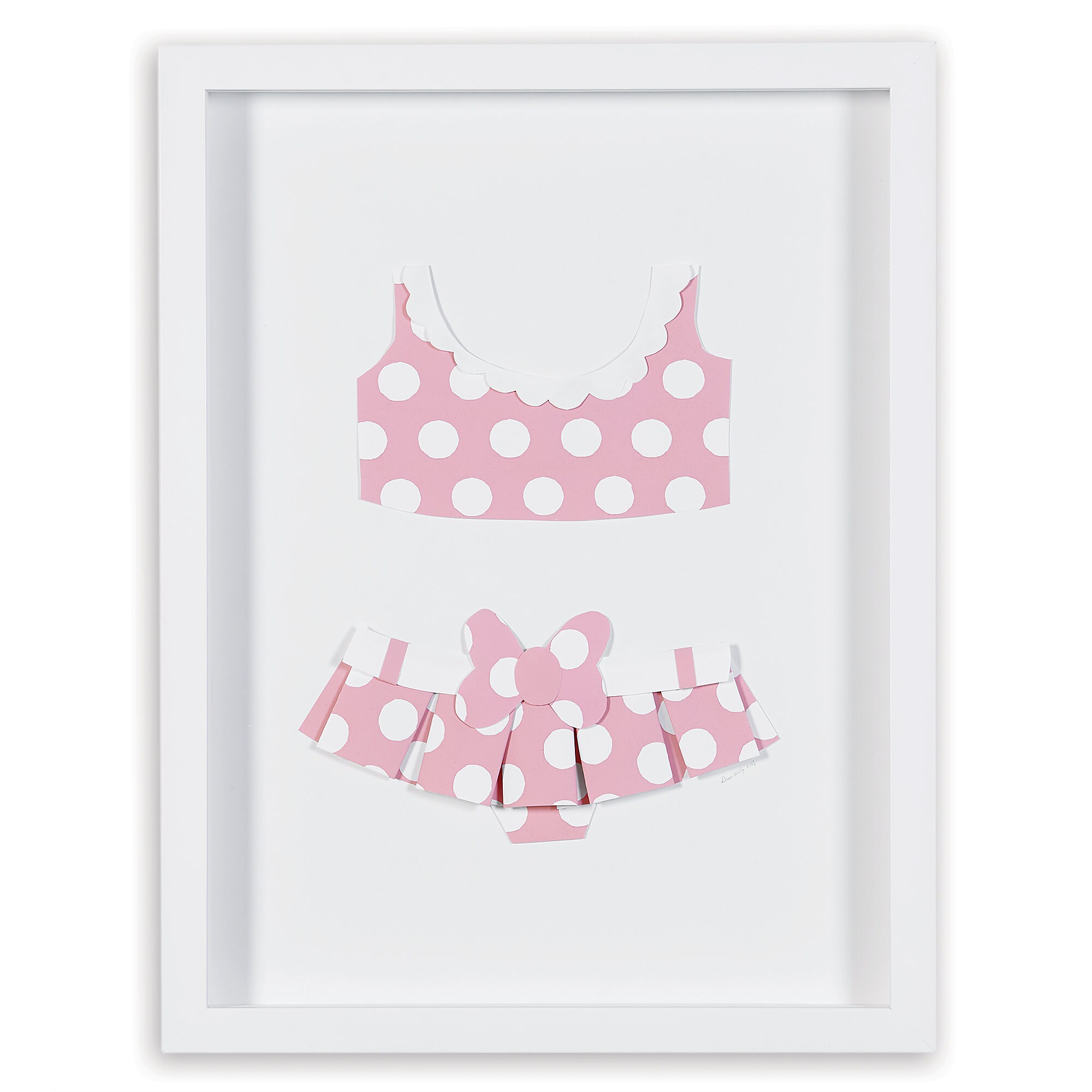 Minnie Mouse ''Pretty in Polka Dots I'' Framed Paper Art by Ethan Allen