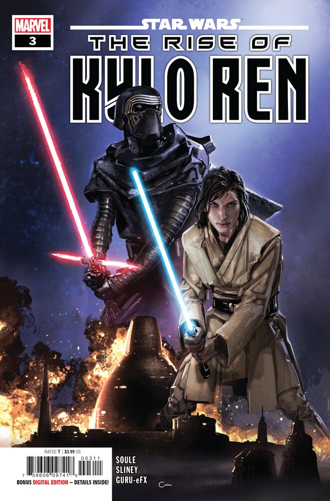 Ben Solo and Kylo Ren on the cover of The Rise of Kylo Ren #3