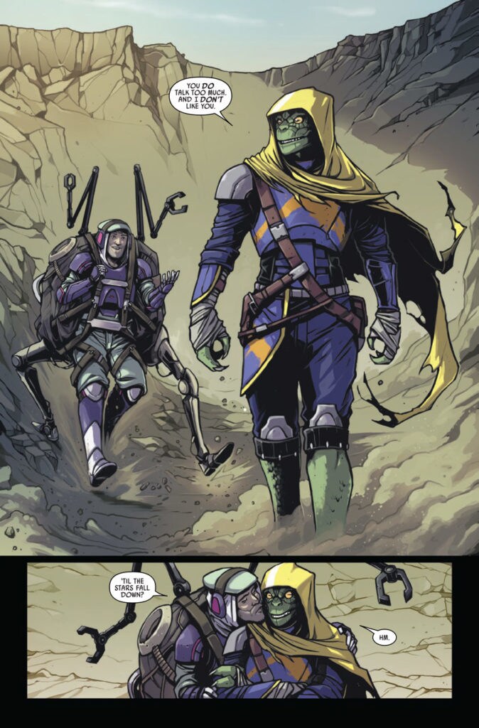 Married monster hunters Nokk and Winloss joke affectionately in Doctor Aphra Annual #2.