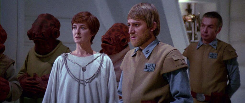 Mon Mothma with other Rebel leaders.