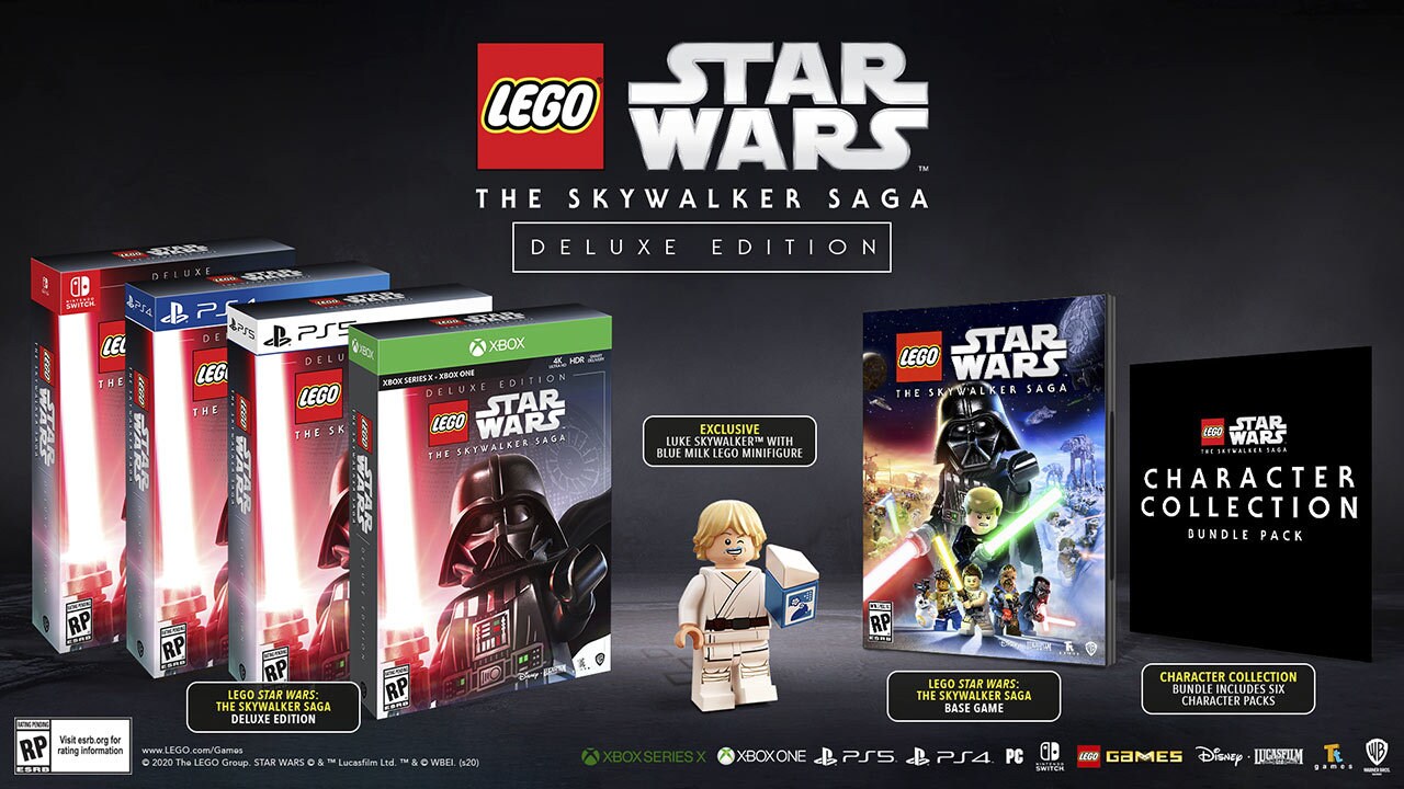 LEGO Star Wars: The Skywalker Saga Deluxe Edition box art character collection bundle