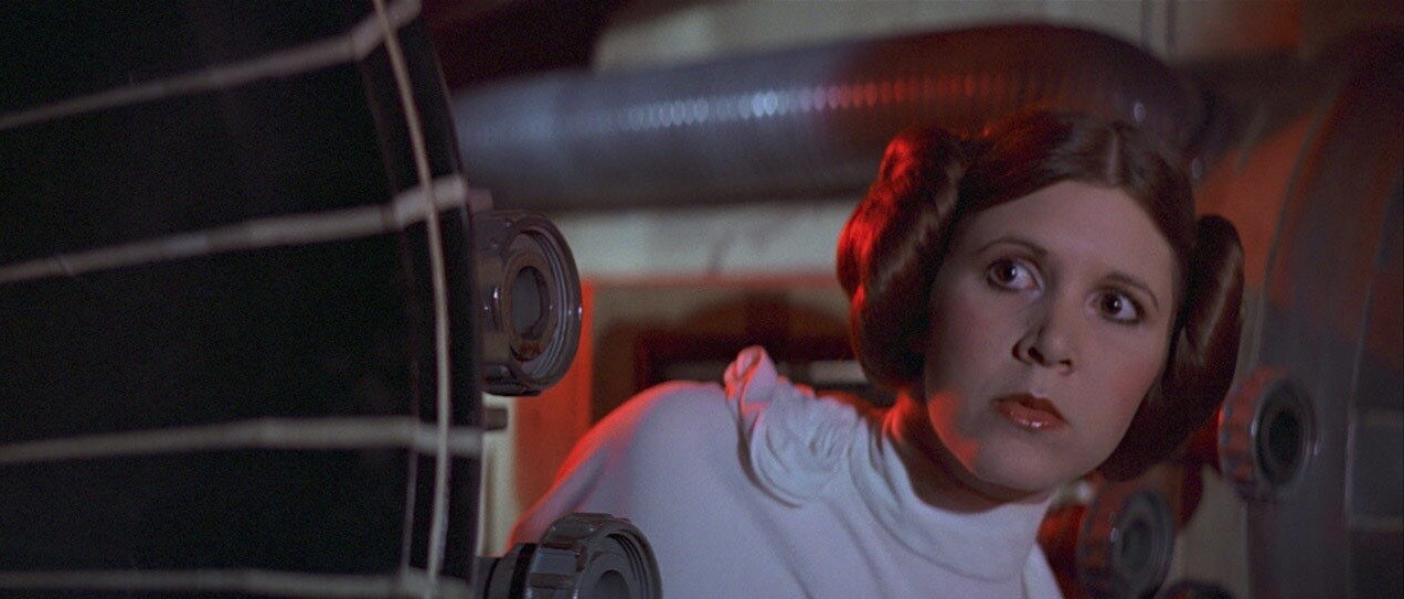 Leia Organa hiding aboard the Tantive IV