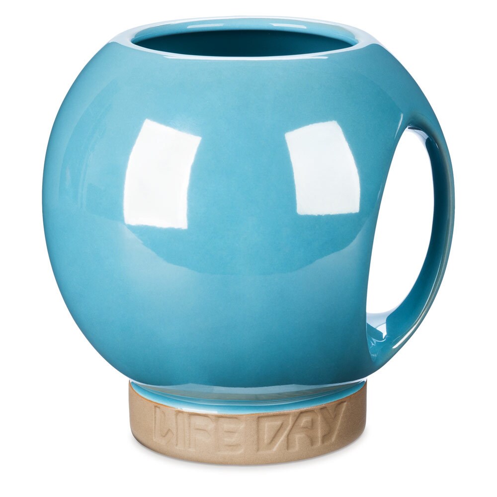 Blue Life Day mug in the style of Life Day orb.