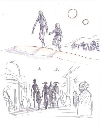 Dave Filoni Clone Wars drawings