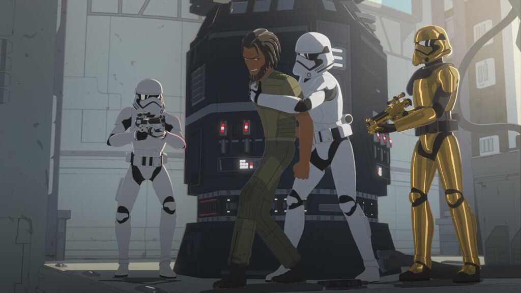 Yeager is captures by stormtroopers in Star Wars Resistance.
