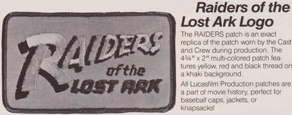 Raiders of the Lost Ark Logo Patch
